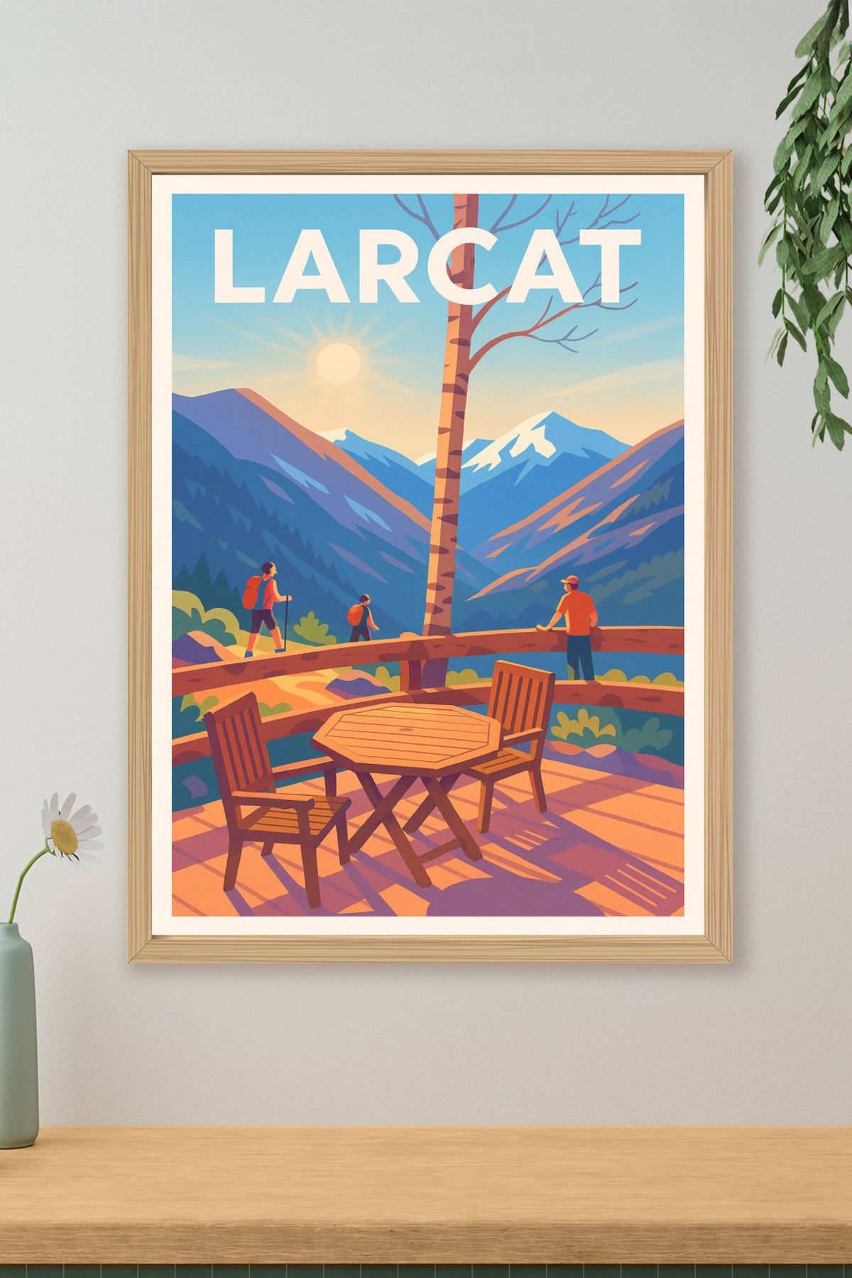 Affiche Larcat — Évasion et nature en montagne · poster d'art de Larcat