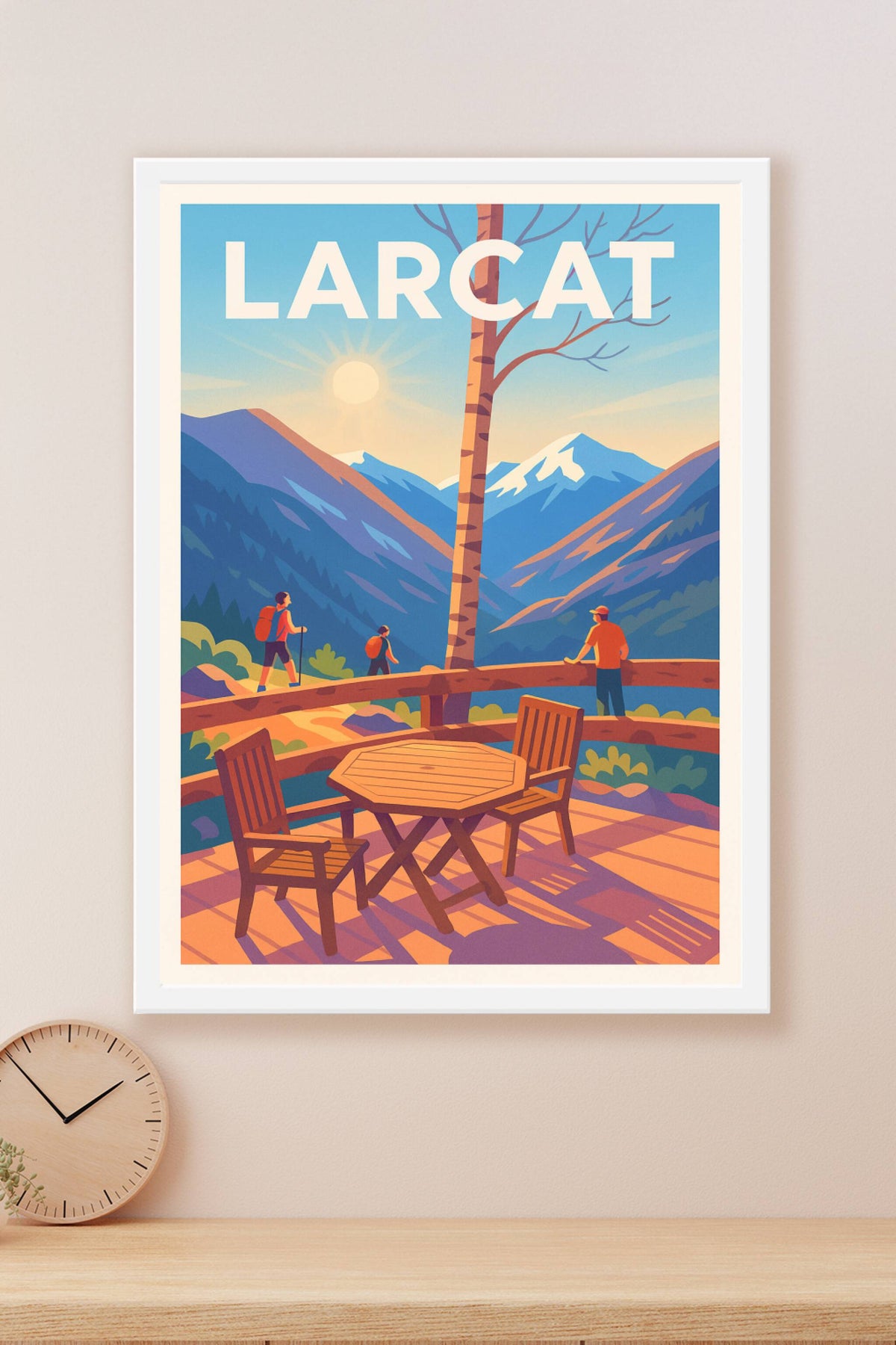 Affiche Larcat — Évasion et nature en montagne · poster d'art de Larcat