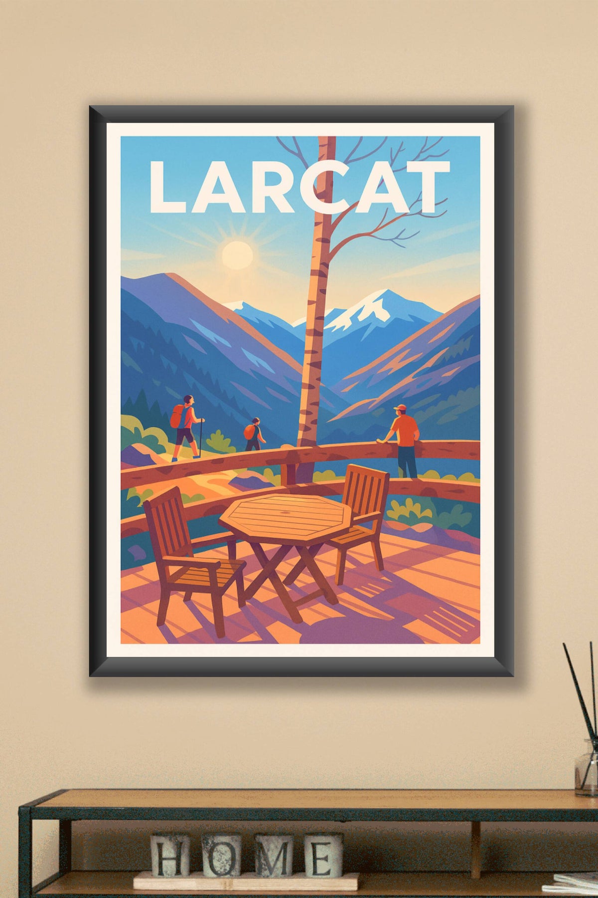 Affiche Larcat — Évasion et nature en montagne · poster d'art de Larcat