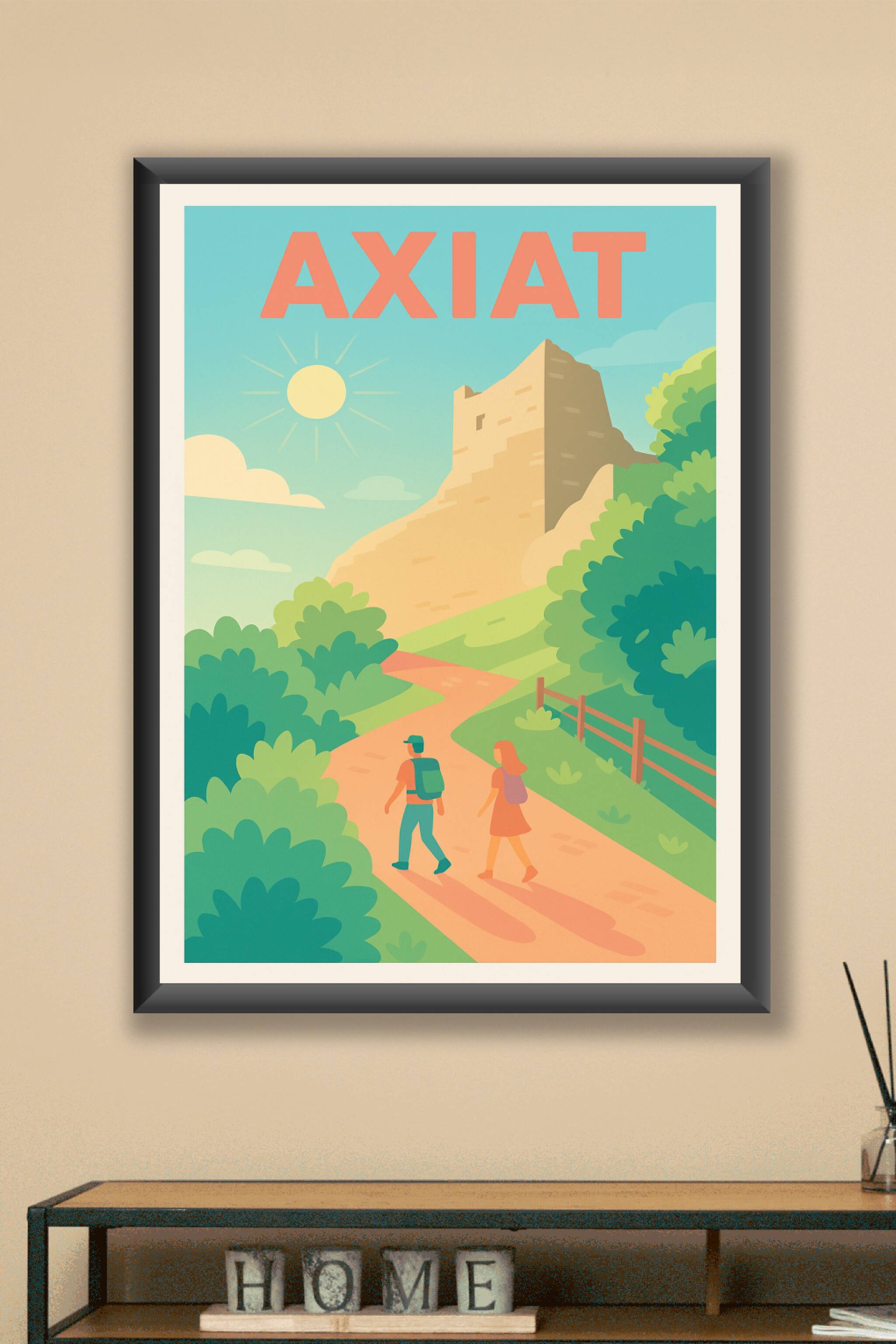 Affiche Axiat — Escapade estivale au cœur de la nature · poster d'art de Axiat