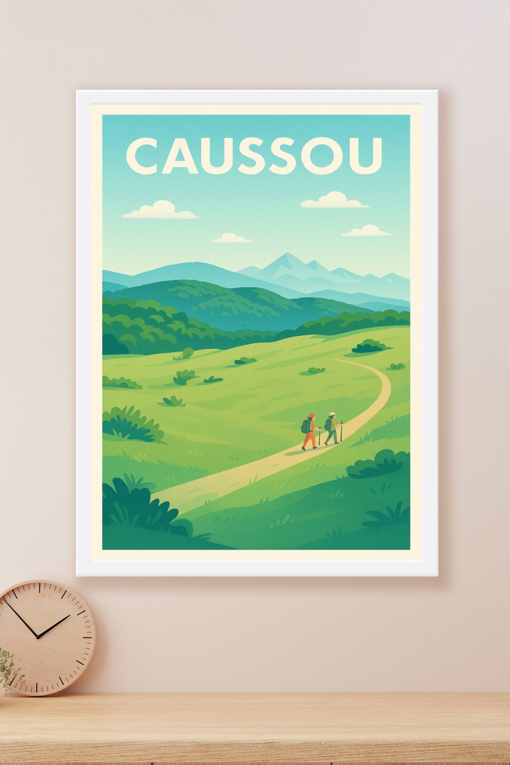 Affiche Caussou — Escapade nature et randonnée · poster d'art de Caussou