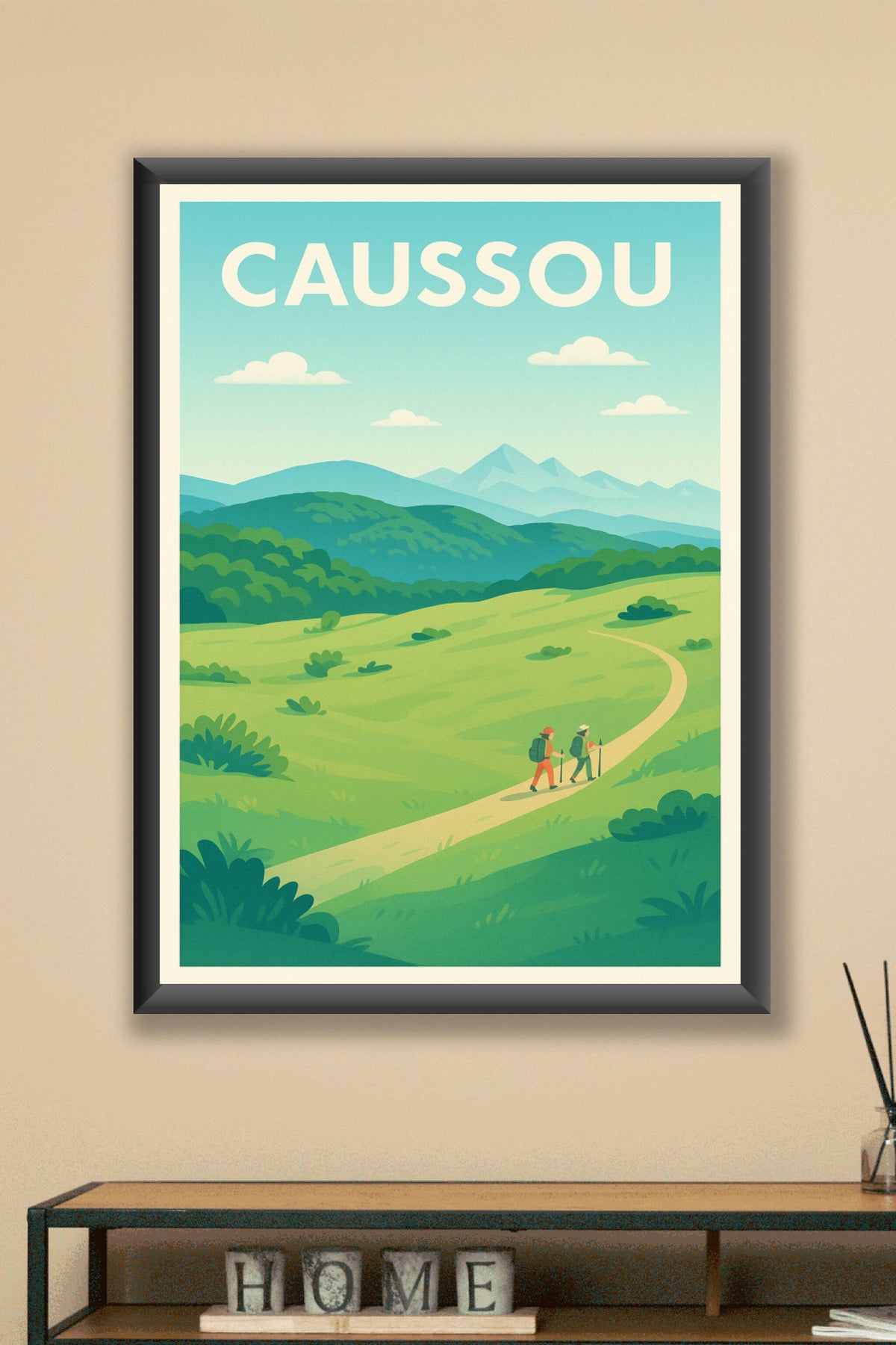 Affiche Caussou — Escapade nature et randonnée · poster d'art de Caussou