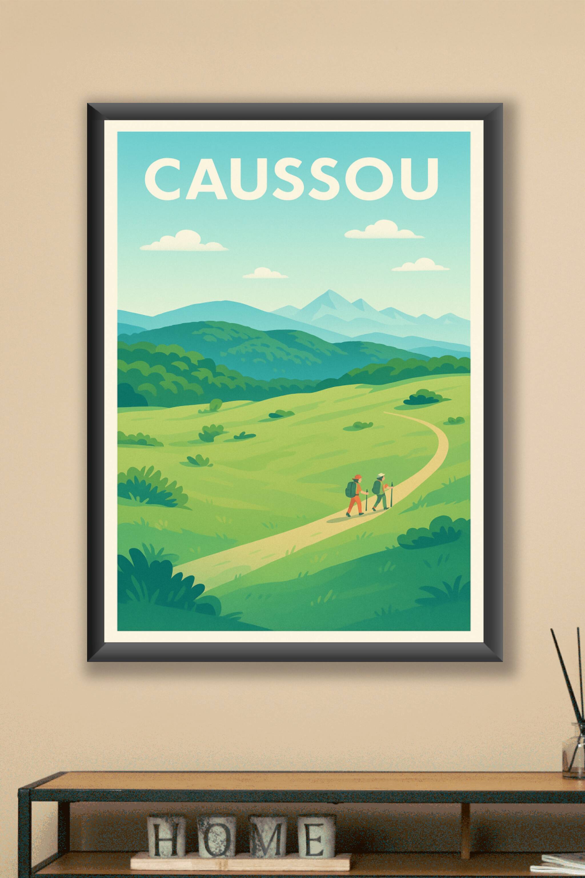 Affiche Caussou — Escapade nature et randonnée · poster d'art de Caussou