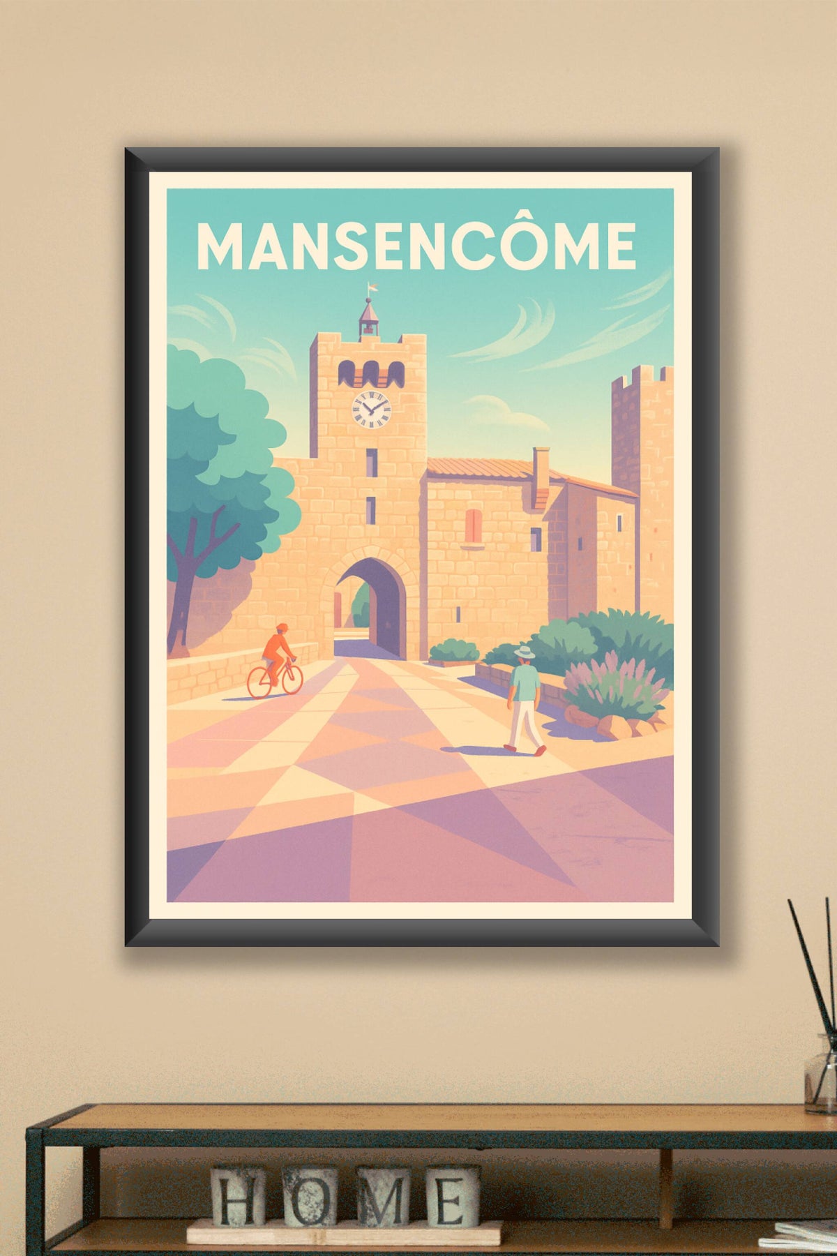 Affiche Mansencôme — Charme et histoire au fil du temps · poster d'art de Mansencôme