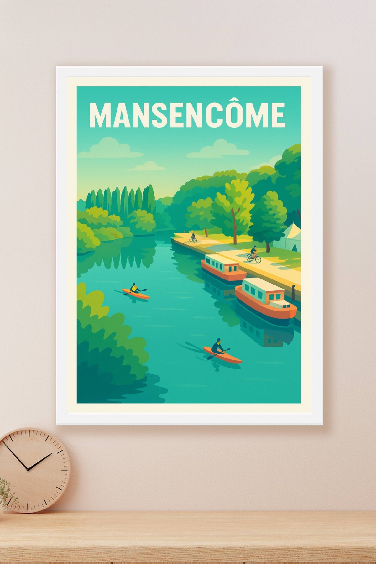 Affiche Mansencôme — Tranquillité au fil de l'eau · poster d'art de Mansencôme