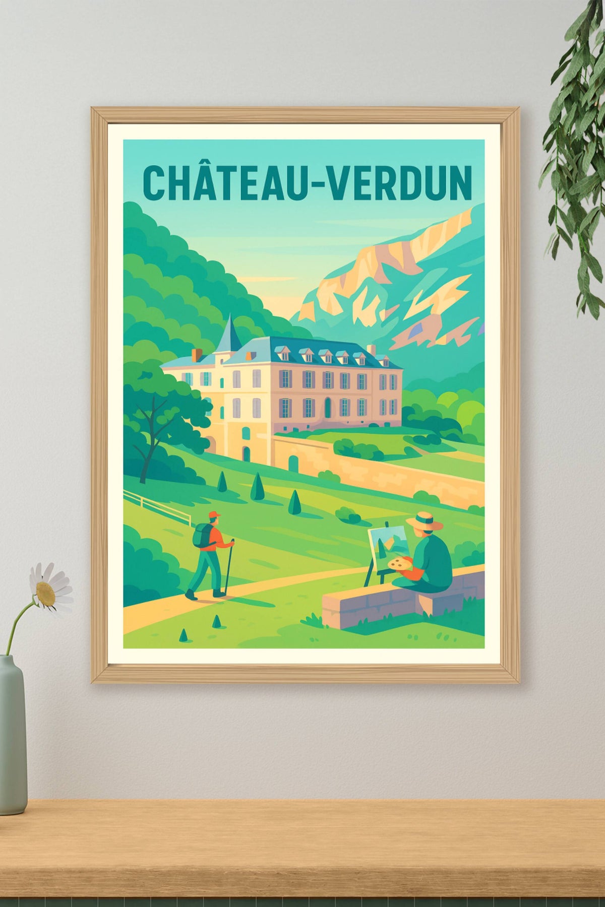 Affiche Château-Verdun — L'élégance au cœur de la nature · poster d'art de Château-Verdun