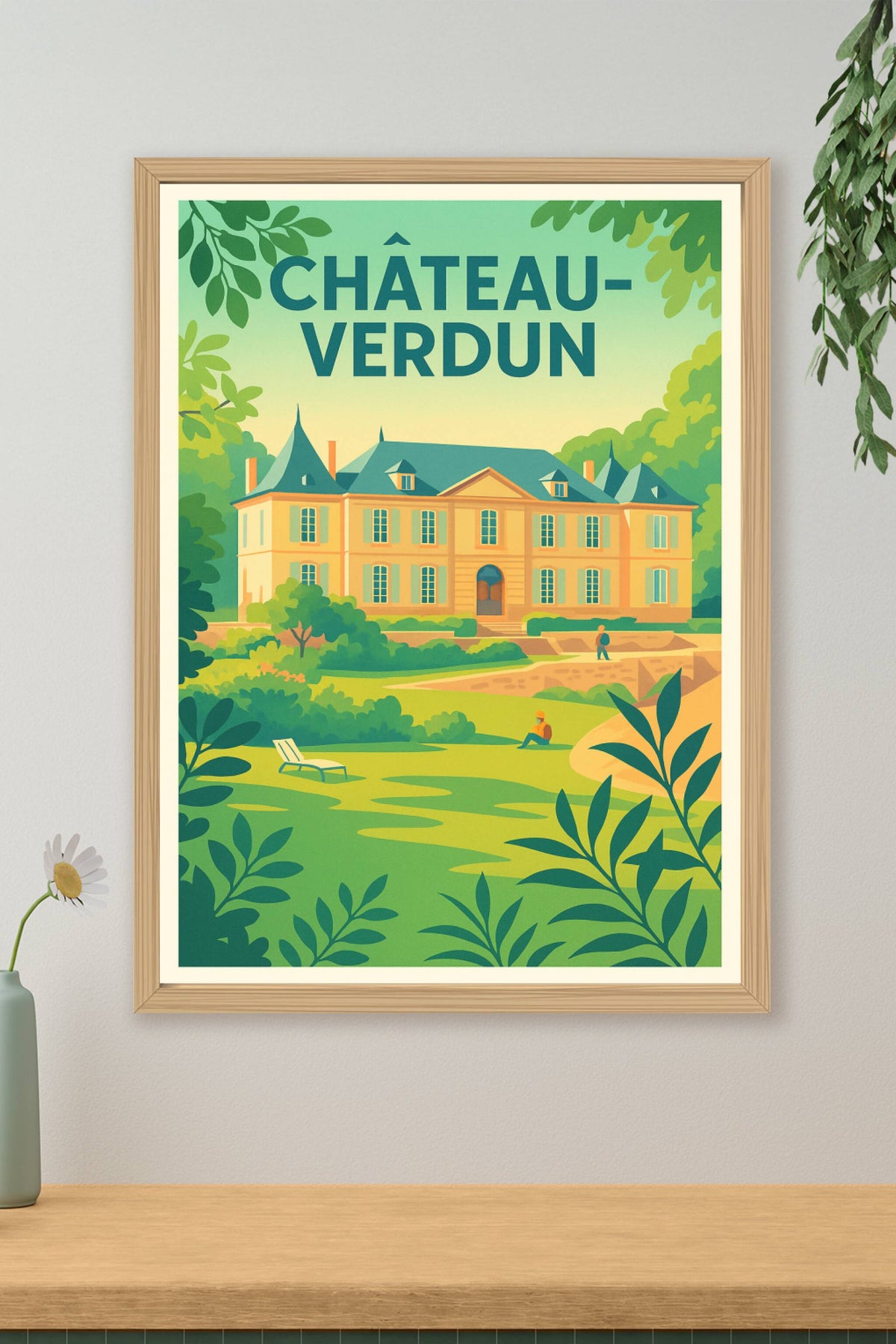 Affiche Château-Verdun — Élégance et Sérénité au Château · poster d'art de Château-Verdun