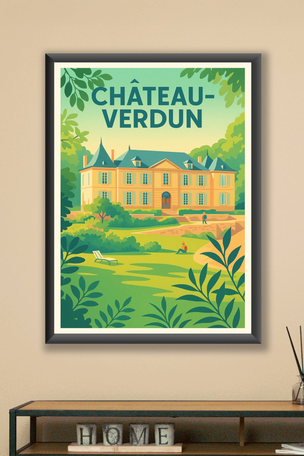 Affiche Château-Verdun — Élégance et Sérénité au Château · poster d'art de Château-Verdun