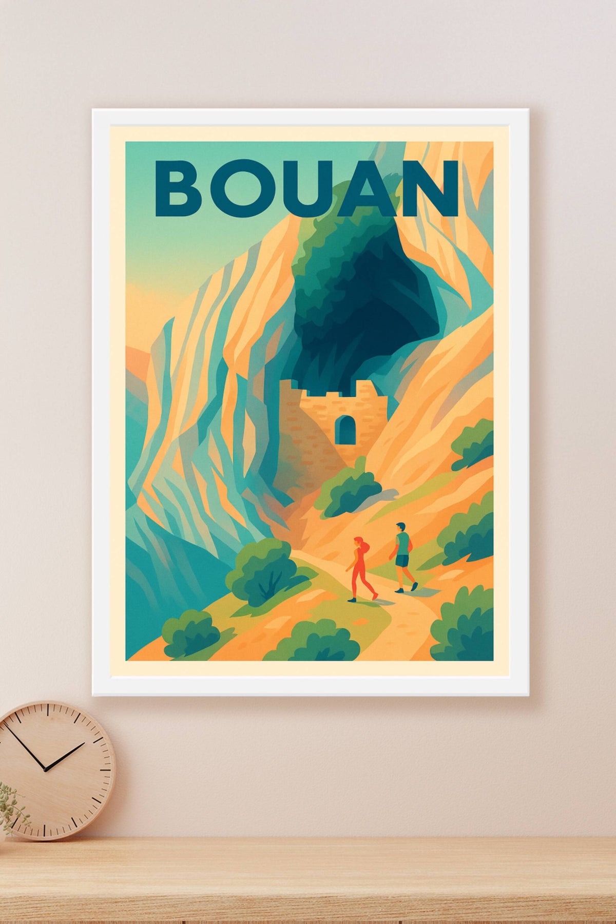 Affiche Bouan — Évasion et patrimoine au cœur des montagnes · poster d'art de Bouan