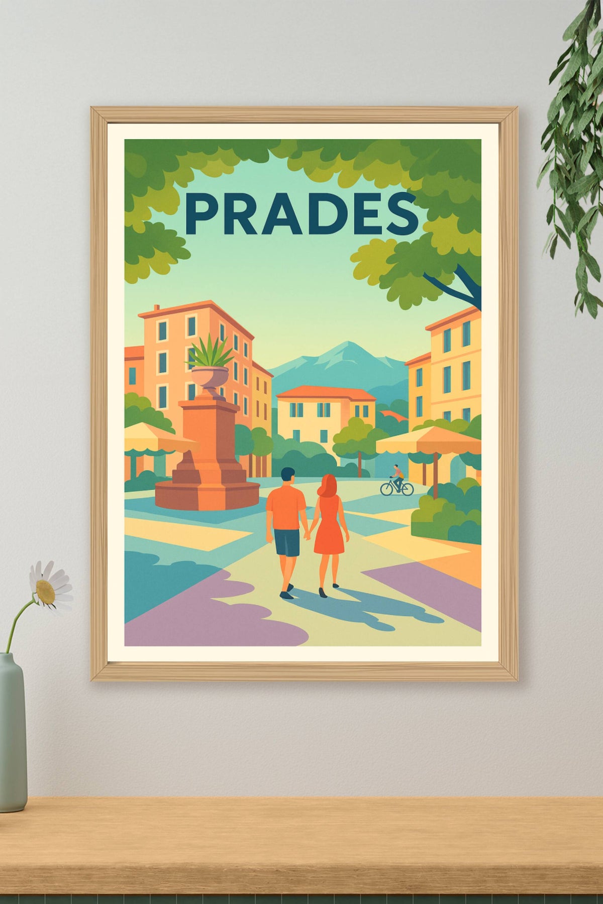 Affiche Prades — Une escapade romantique au cœur des Pyrénées · poster d'art de Prades