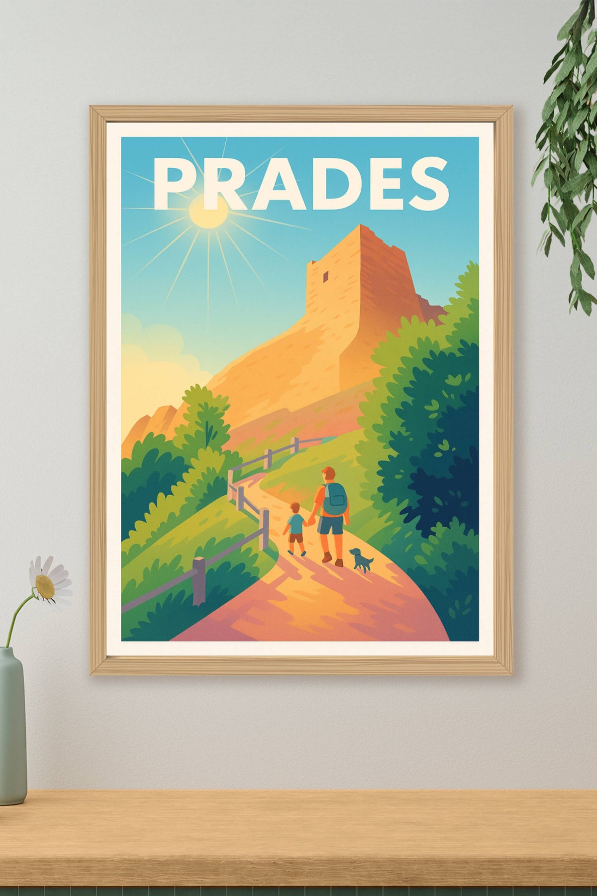 Affiche Prades — Balade ensoleillée au cœur de la nature · poster d'art de Prades