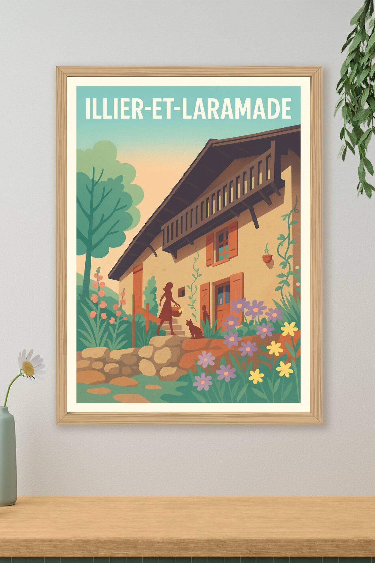 Affiche Illier-et-Laramade — Charme bucolique et douceur de vie · poster d'art de Illier-et-Laramade