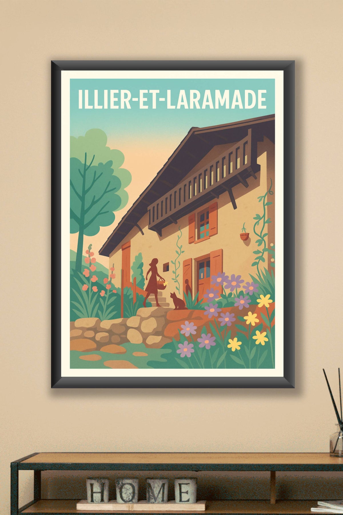 Affiche Illier-et-Laramade — Charme bucolique et douceur de vie · poster d'art de Illier-et-Laramade