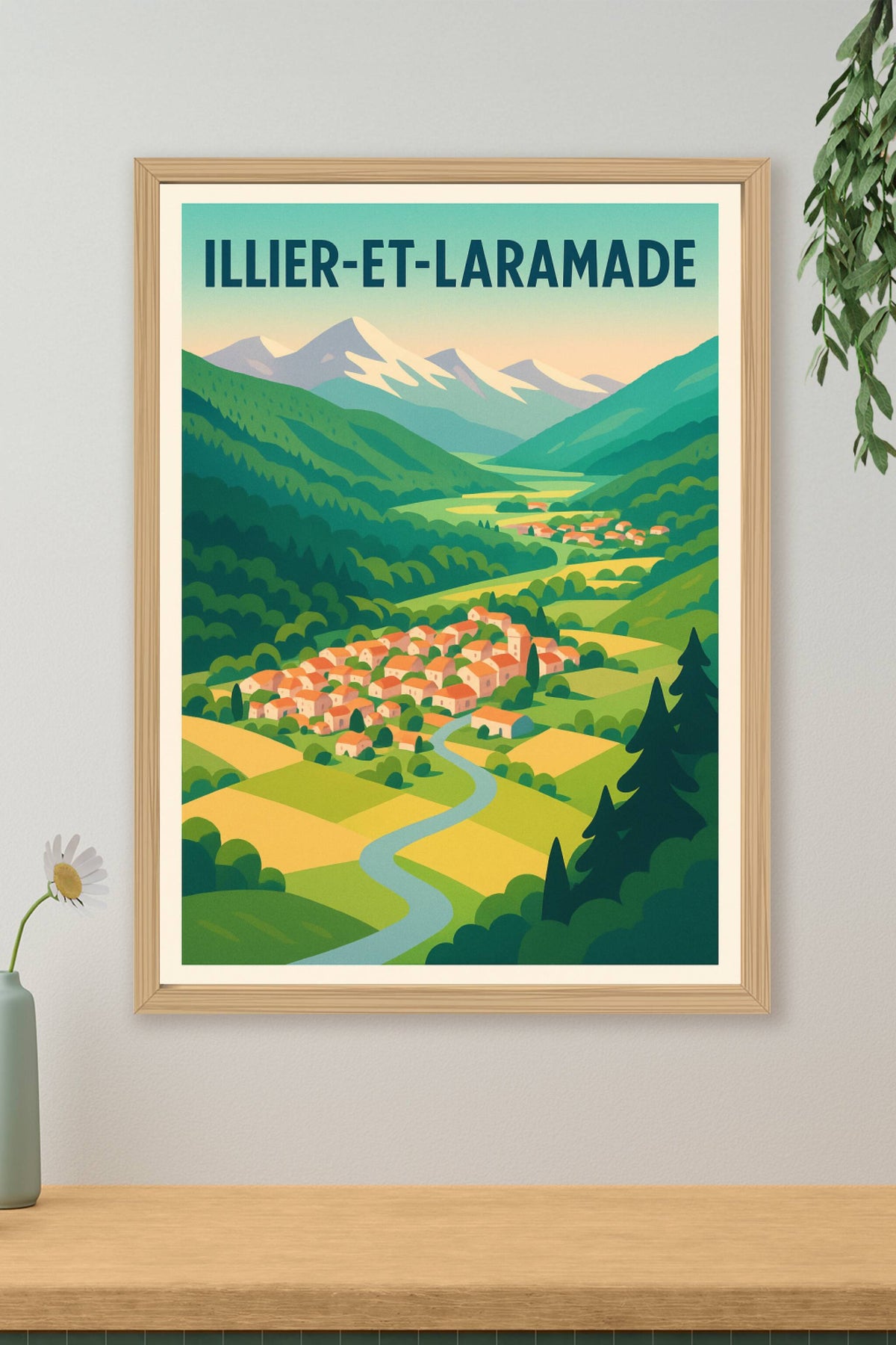 Affiche Illier-et-Laramade — Charme bucolique et paysages verdoyants · poster d'art de Illier-et-Laramade