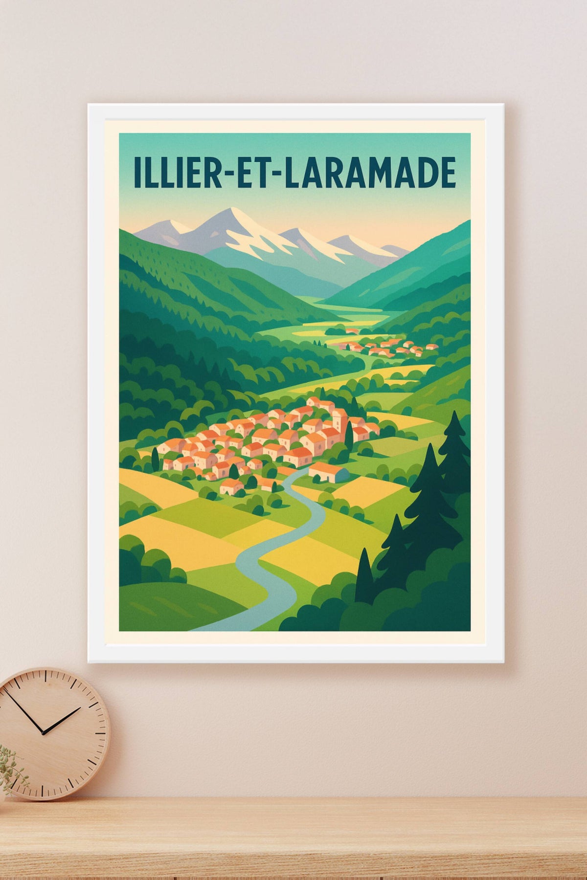 Affiche Illier-et-Laramade — Charme bucolique et paysages verdoyants · poster d'art de Illier-et-Laramade
