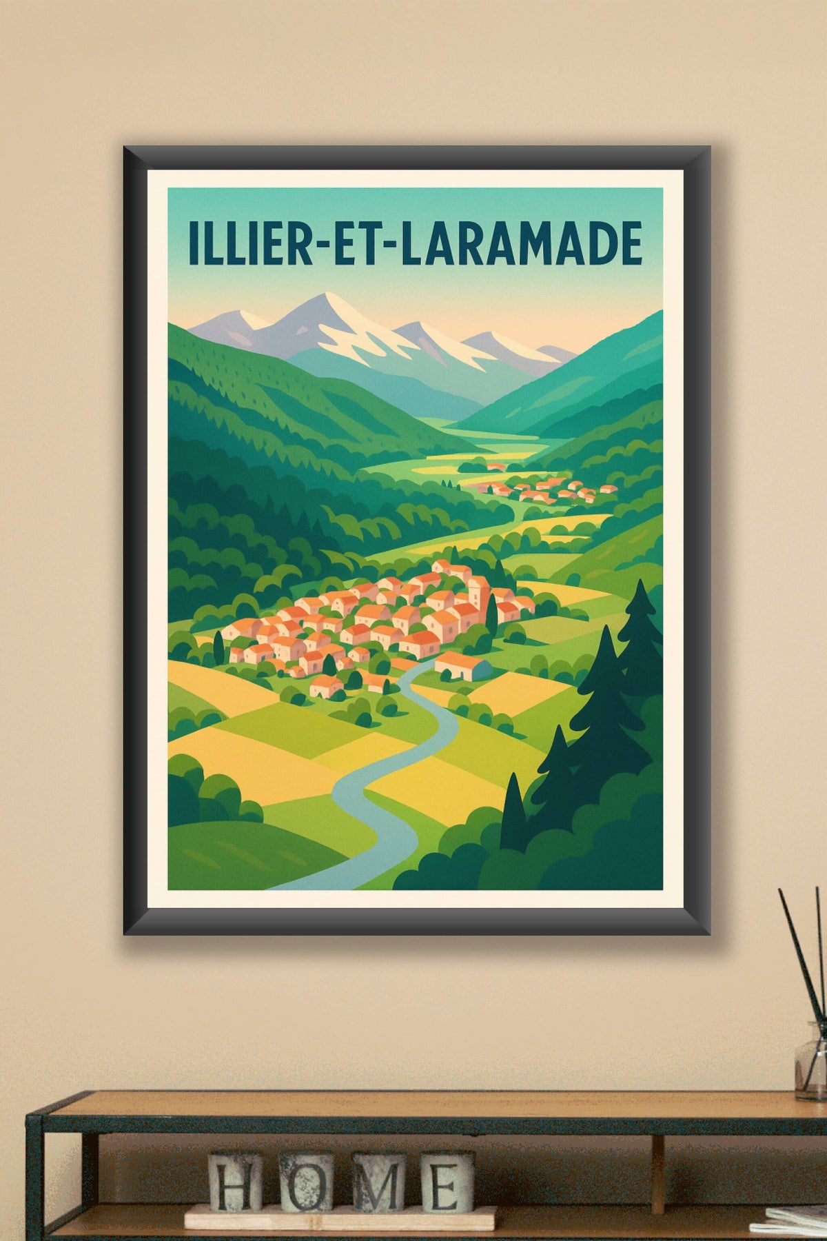 Affiche Illier-et-Laramade — Charme bucolique et paysages verdoyants · poster d'art de Illier-et-Laramade