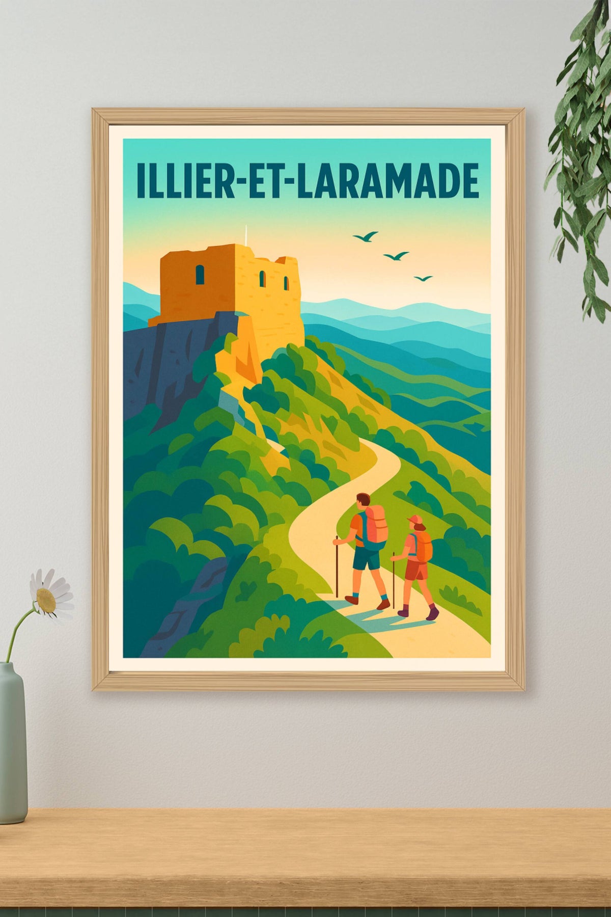 Affiche Illier-et-Laramade — Évasion et Randonnée en Montagne · poster d'art de Illier-et-Laramade
