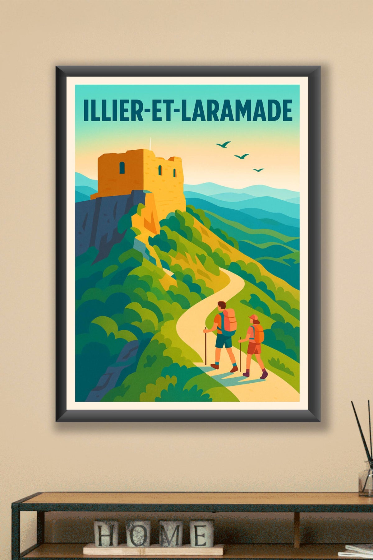 Affiche Illier-et-Laramade — Évasion et Randonnée en Montagne · poster d'art de Illier-et-Laramade