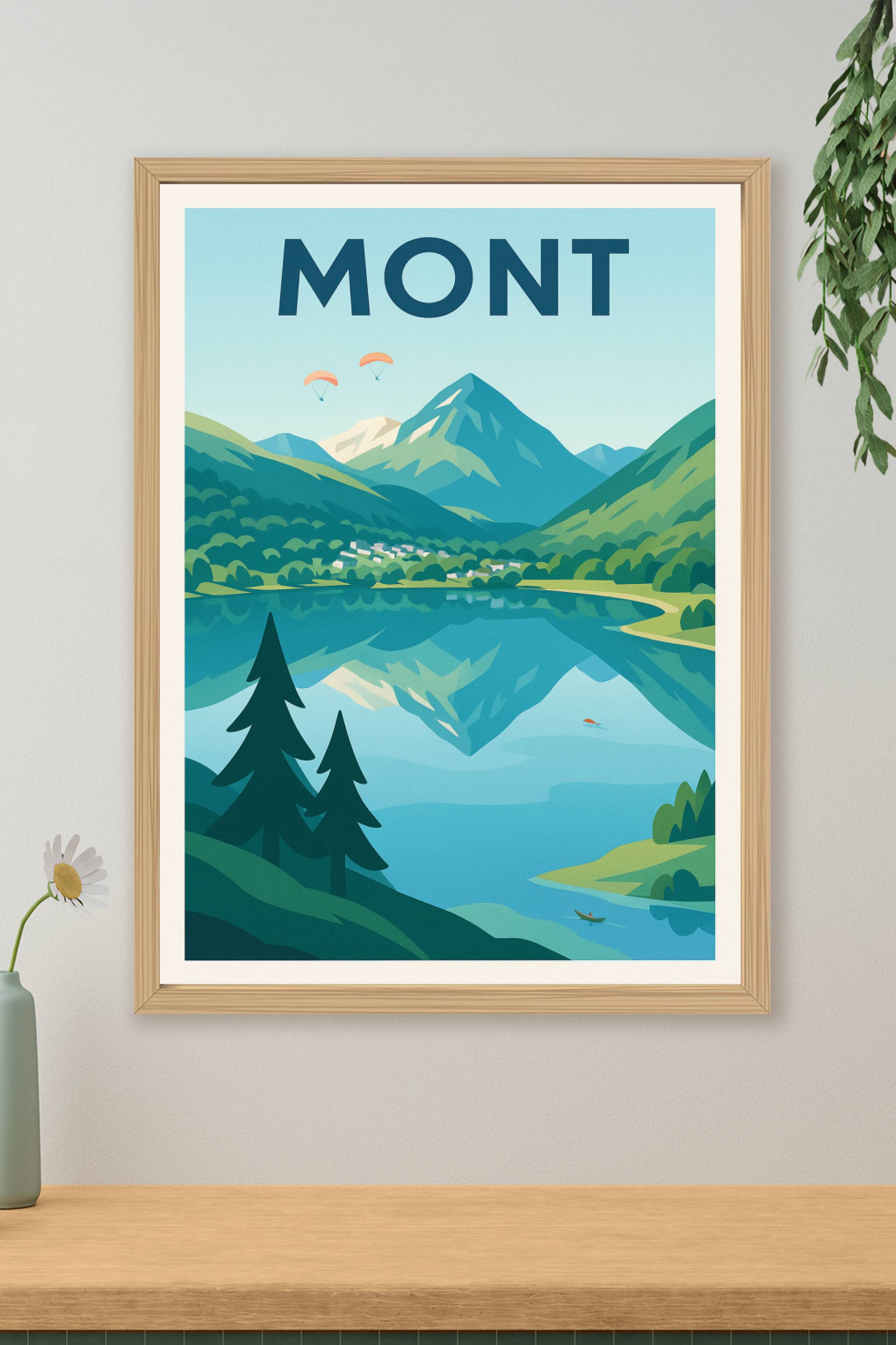 Affiche de Mont - Évasion et sérénité au cœur des montagnes