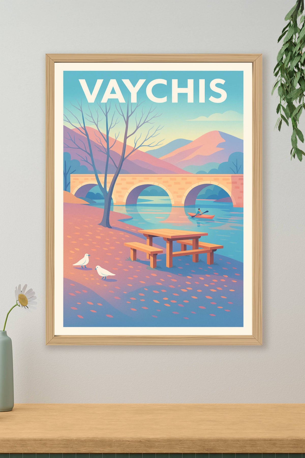 Affiche Vaychis — Sérénité au fil de l'eau · poster d'art de Vaychis