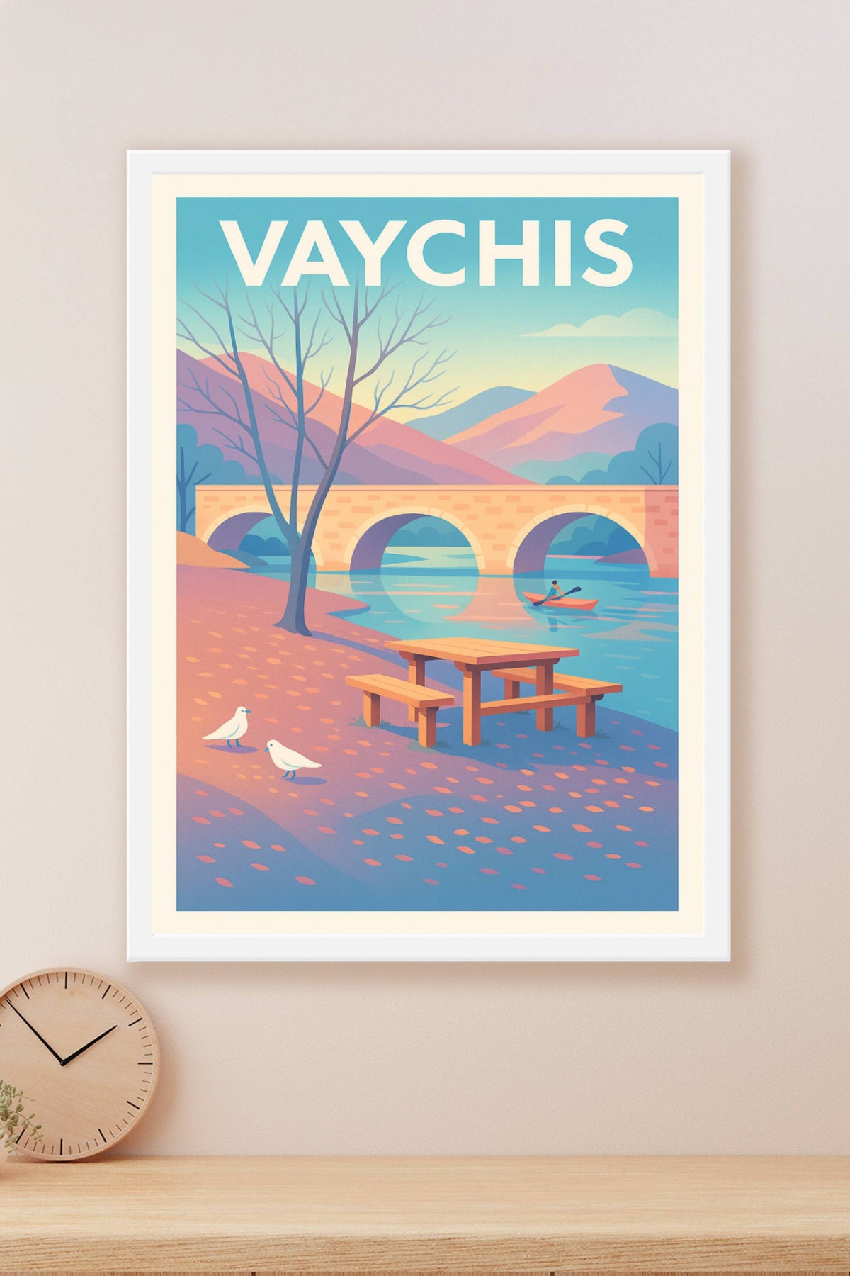 Affiche Vaychis — Sérénité au fil de l'eau · poster d'art de Vaychis