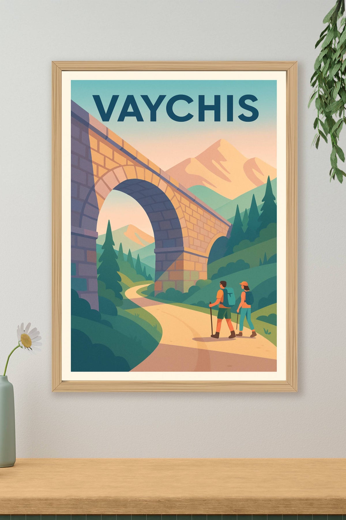 Affiche Vaychis — Évasion et randonnée en pleine nature · poster d'art de Vaychis