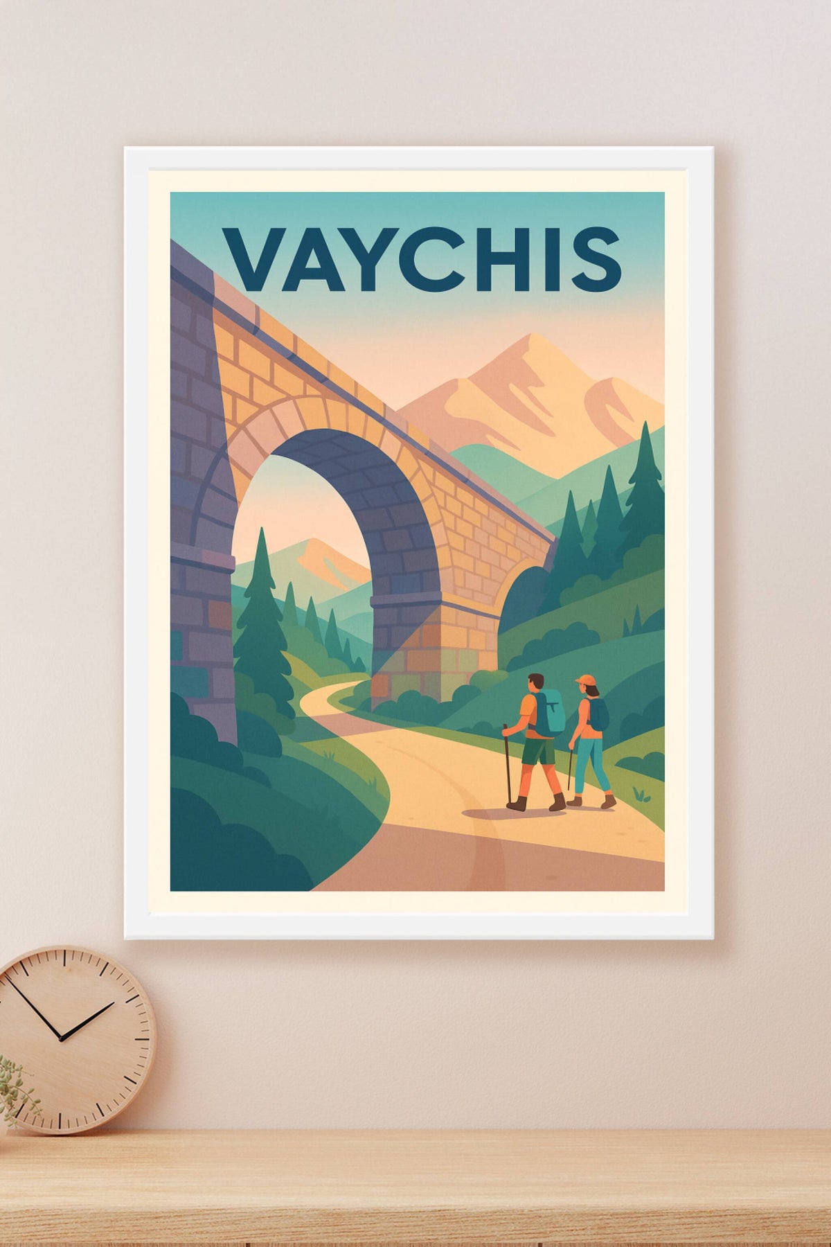 Affiche Vaychis — Évasion et randonnée en pleine nature · poster d'art de Vaychis