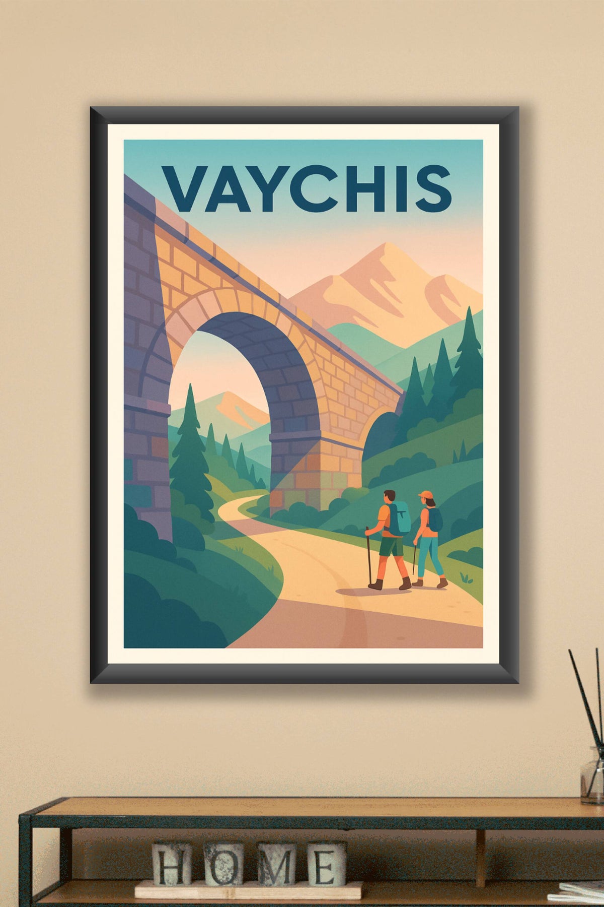 Affiche Vaychis — Évasion et randonnée en pleine nature · poster d'art de Vaychis