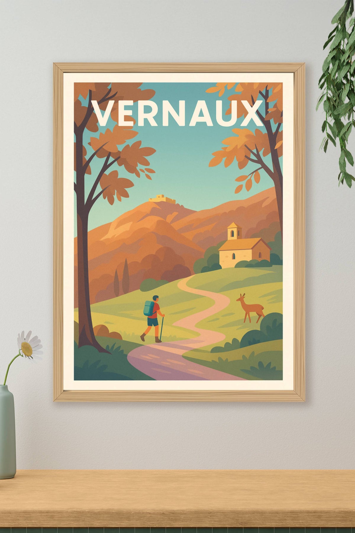 Affiche Vernaux — Invitation à la Randonnée en Montagne · poster d'art de Vernaux