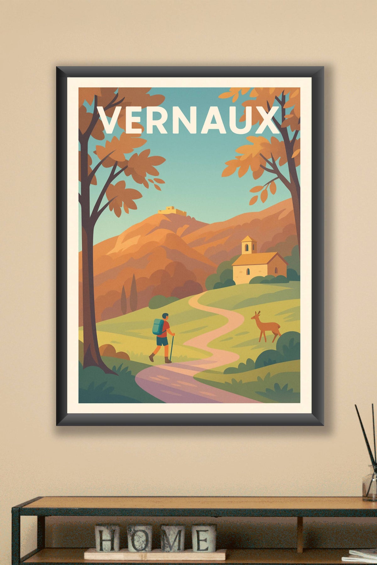 Affiche Vernaux — Invitation à la Randonnée en Montagne · poster d'art de Vernaux