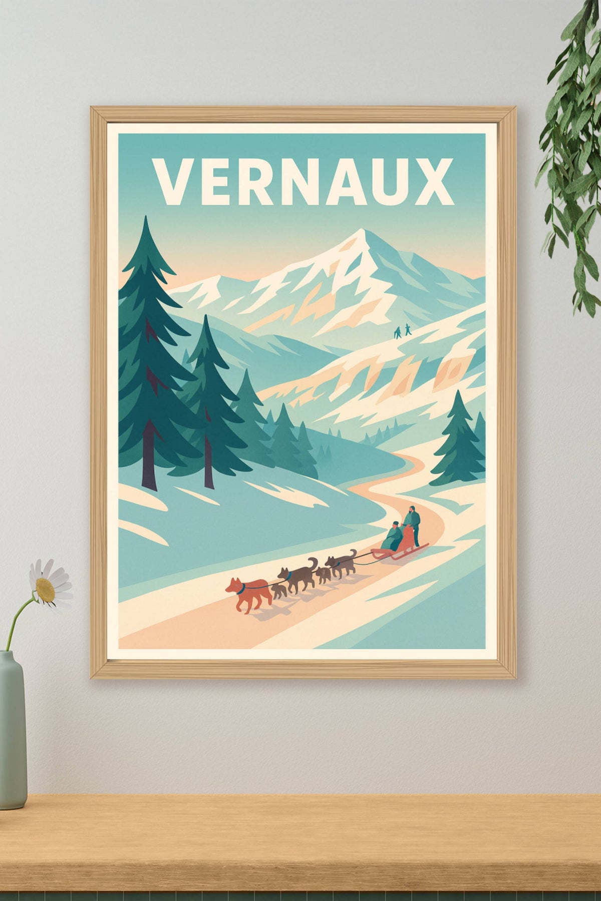 Affiche Vernaux — Évasion hivernale en montagne · poster d'art de Vernaux