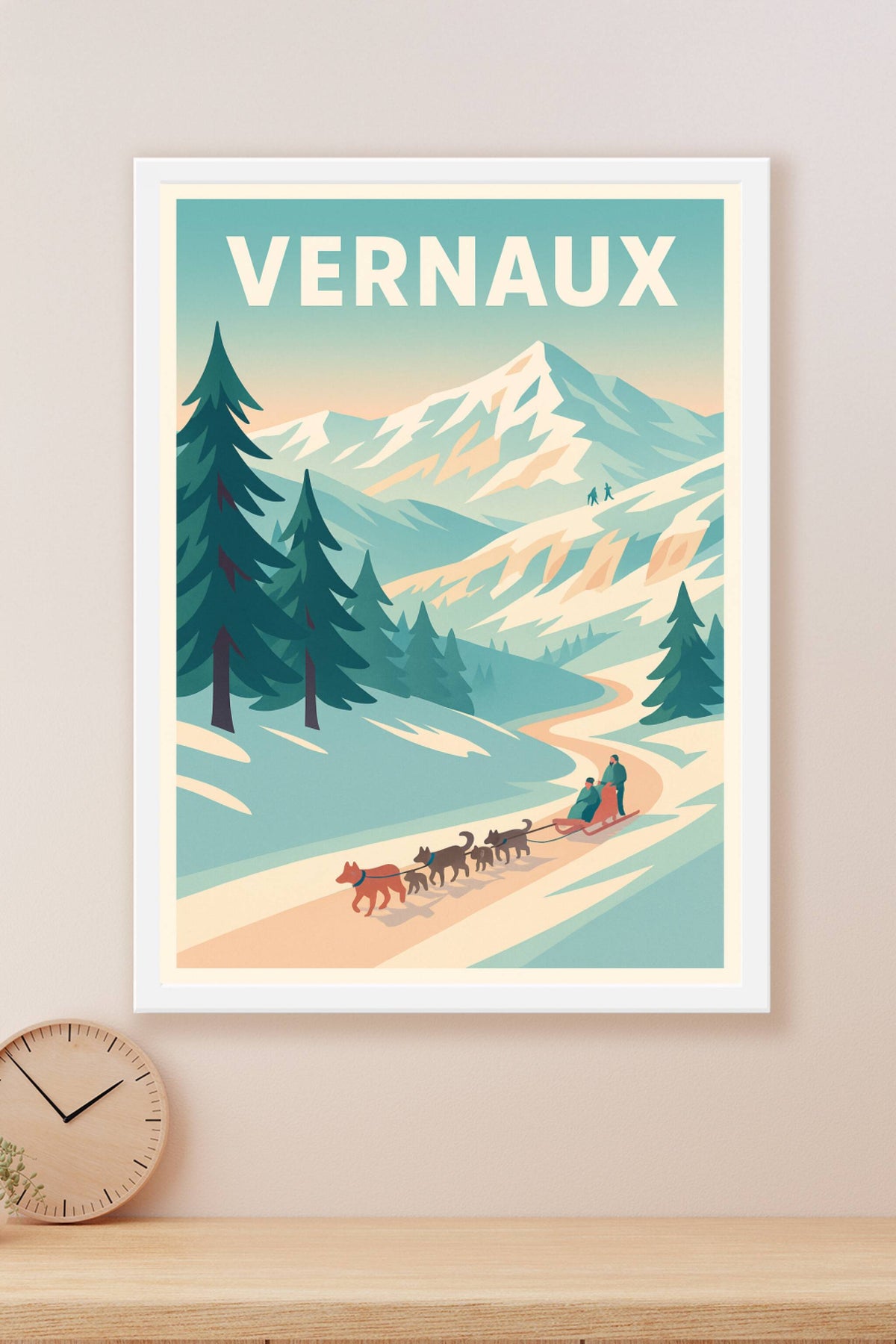 Affiche Vernaux — Évasion hivernale en montagne · poster d'art de Vernaux