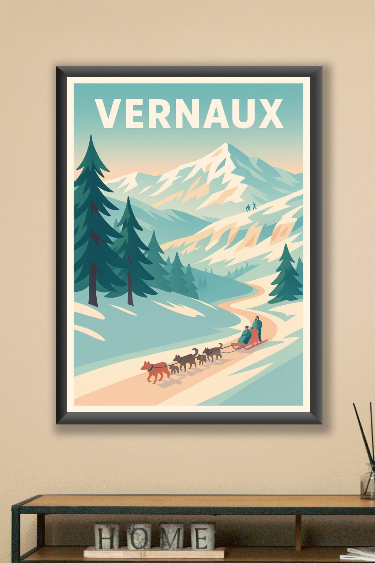 Affiche Vernaux — Évasion hivernale en montagne · poster d'art de Vernaux
