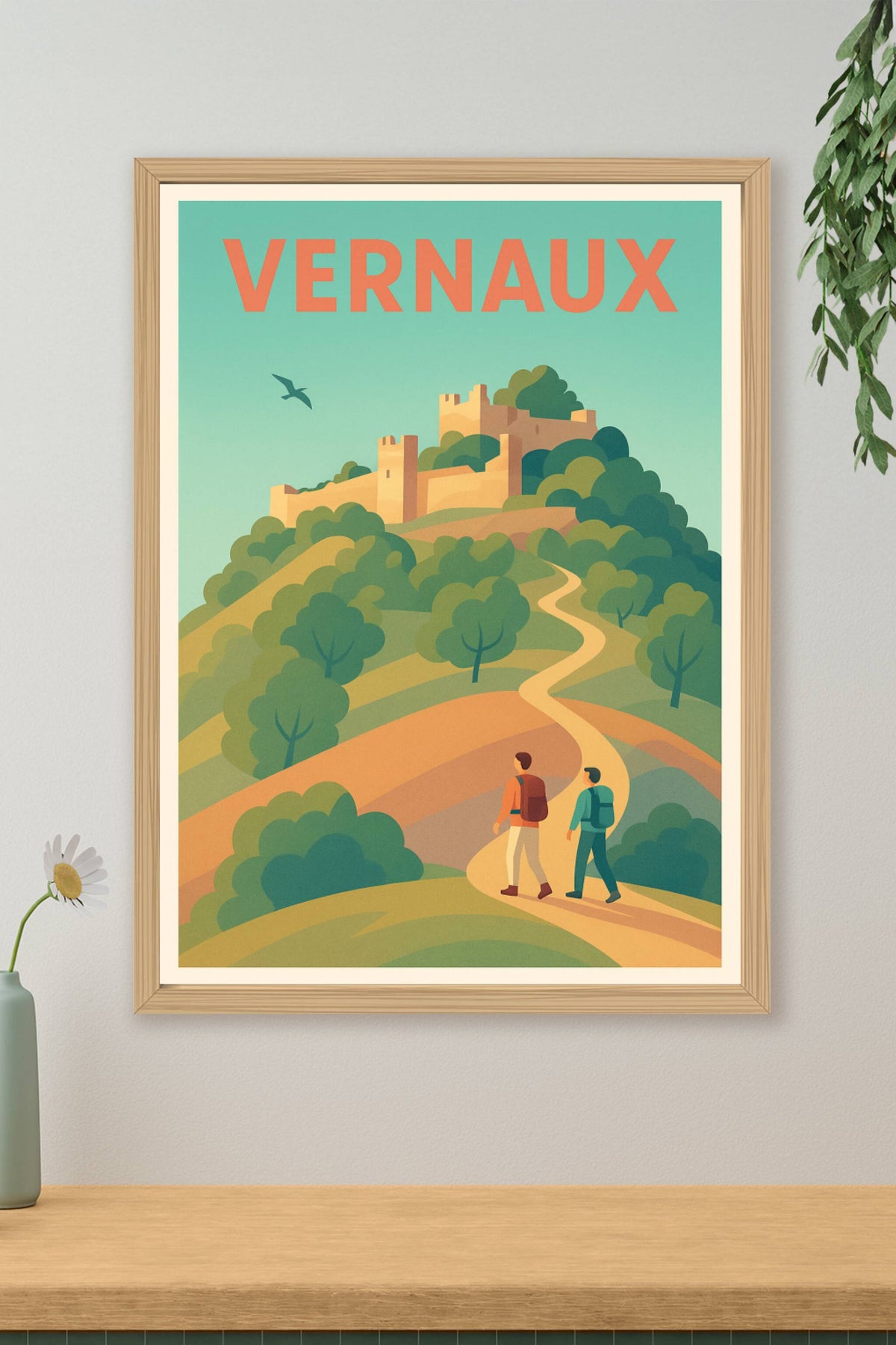 Affiche Vernaux — Invitation à la découverte des chemins historiques · poster d'art de Vernaux