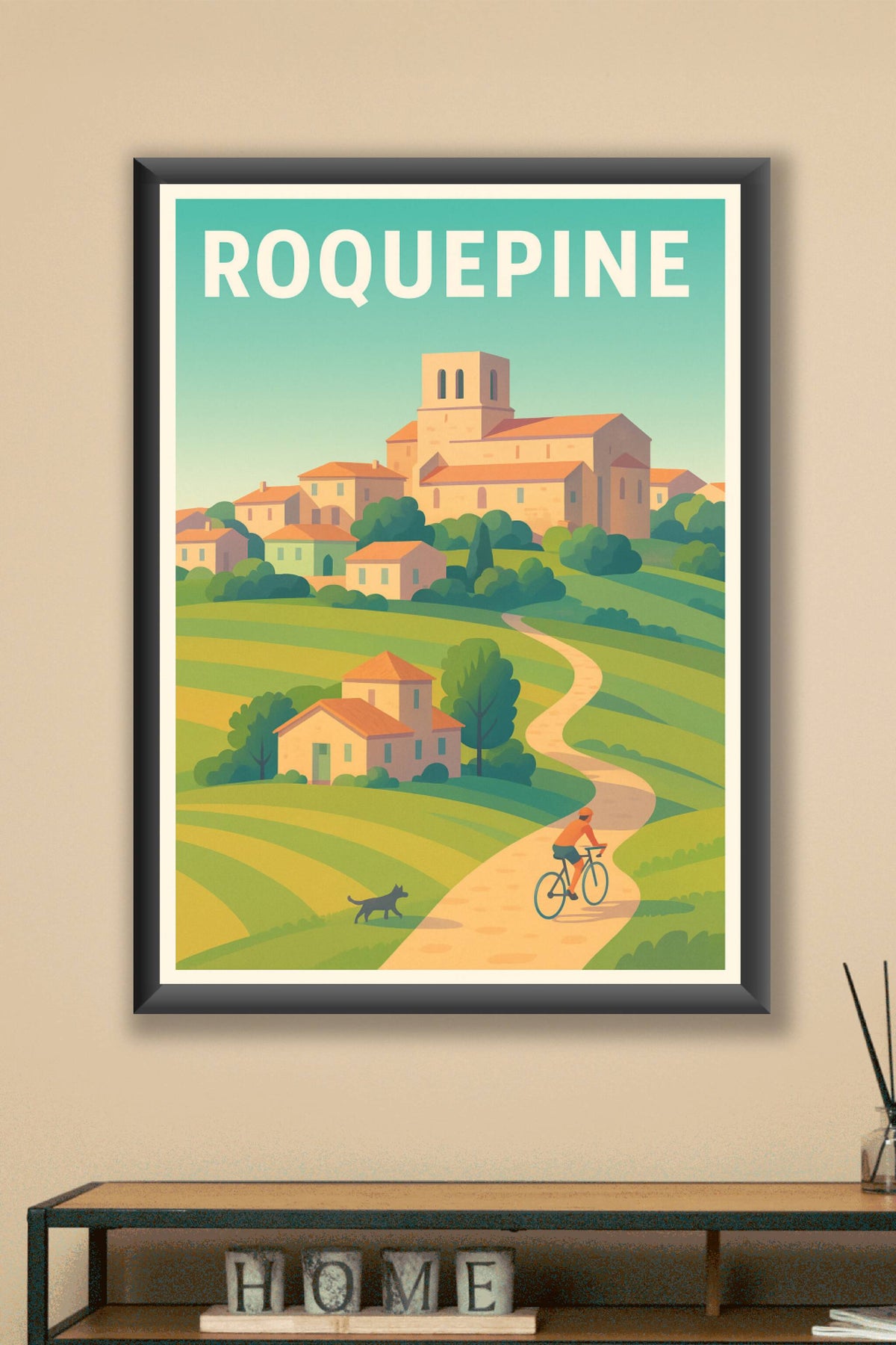 Affiche Roquepine — Balade paisible au cœur de la campagne · poster d'art de Roquepine