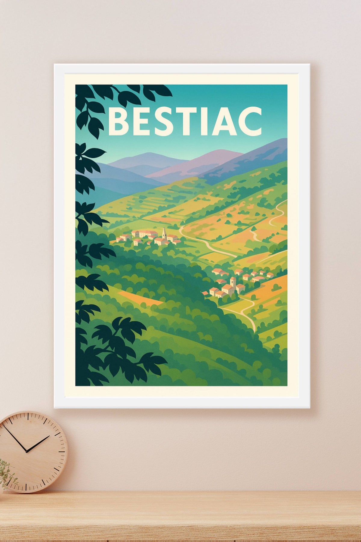Affiche Bestiac — Évasion bucolique en vallée pyrénéenne · poster d'art de Bestiac