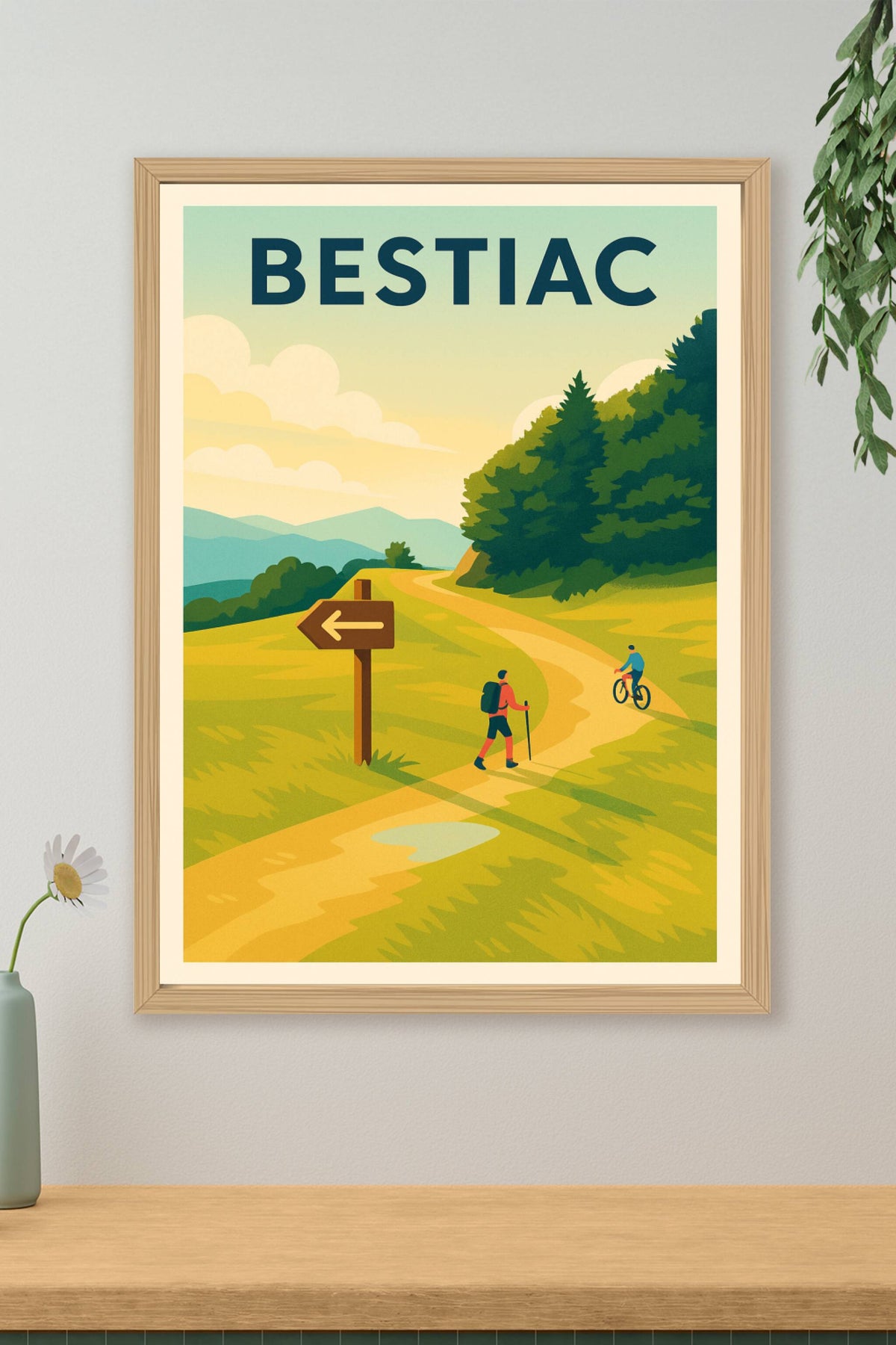 Affiche Bestiac — Évasion et nature à chaque pas · poster d'art de Bestiac