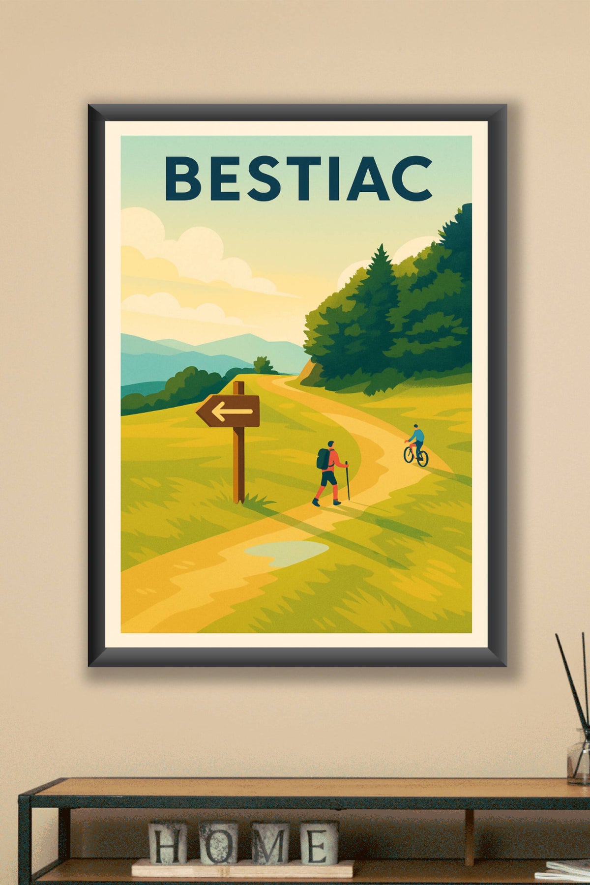 Affiche Bestiac — Évasion et nature à chaque pas · poster d'art de Bestiac