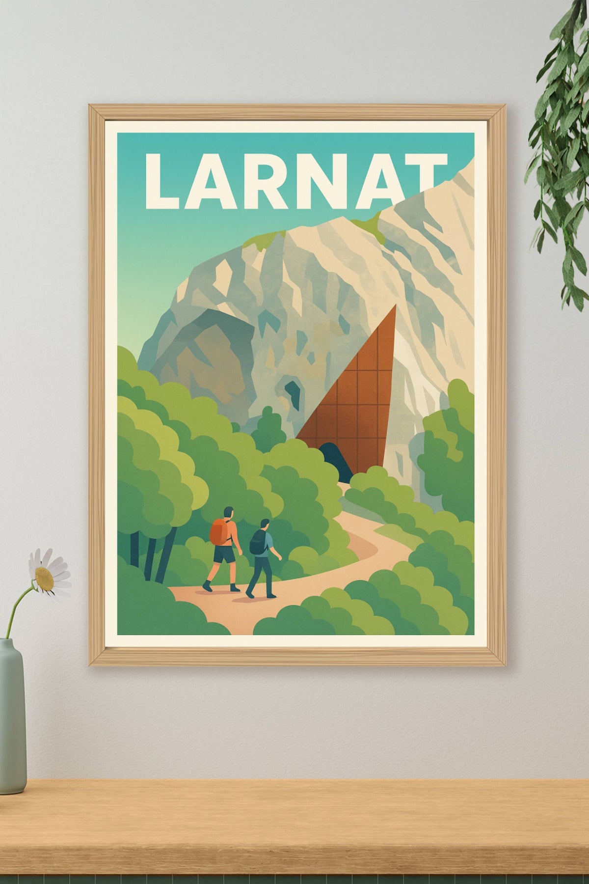 Affiche Larnat — Exploration au cœur des montagnes · poster d'art de Larnat