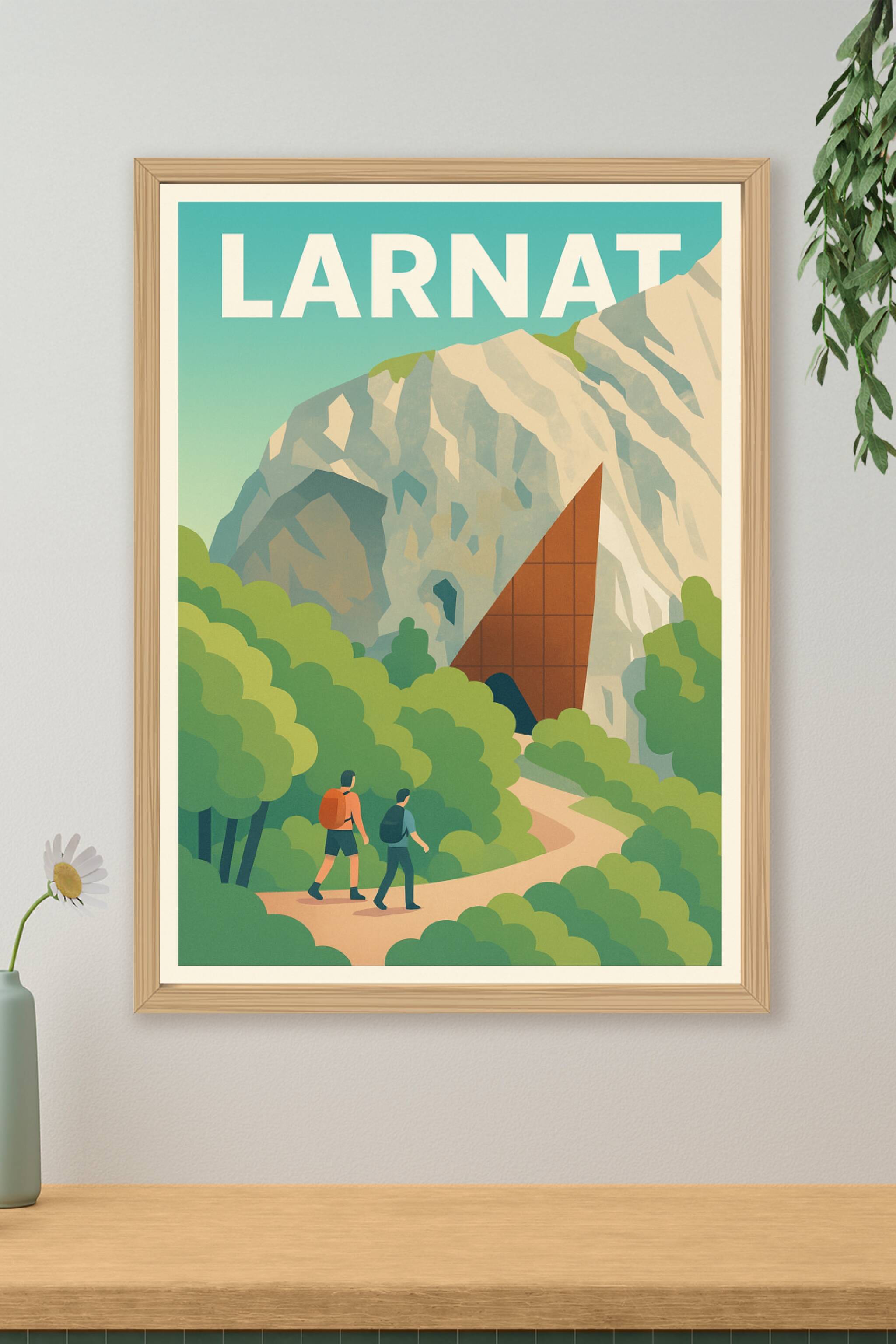 Affiche de Larnat - Exploration au cœur des montagnes