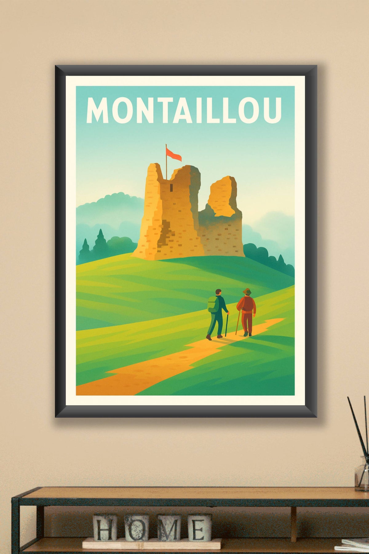 Affiche Montaillou — Escapade au cœur de l'histoire médiévale · poster d'art de Montaillou