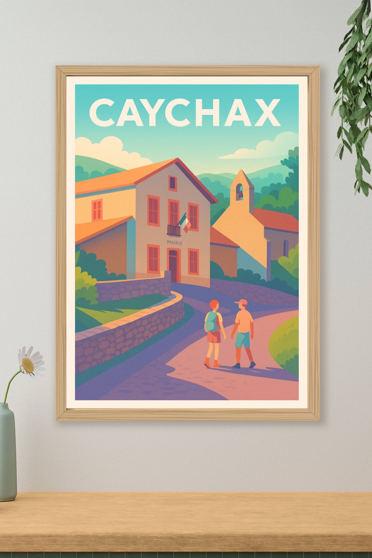 Affiche Caychax — Escapade bucolique au cœur du village · poster d'art de Caychax