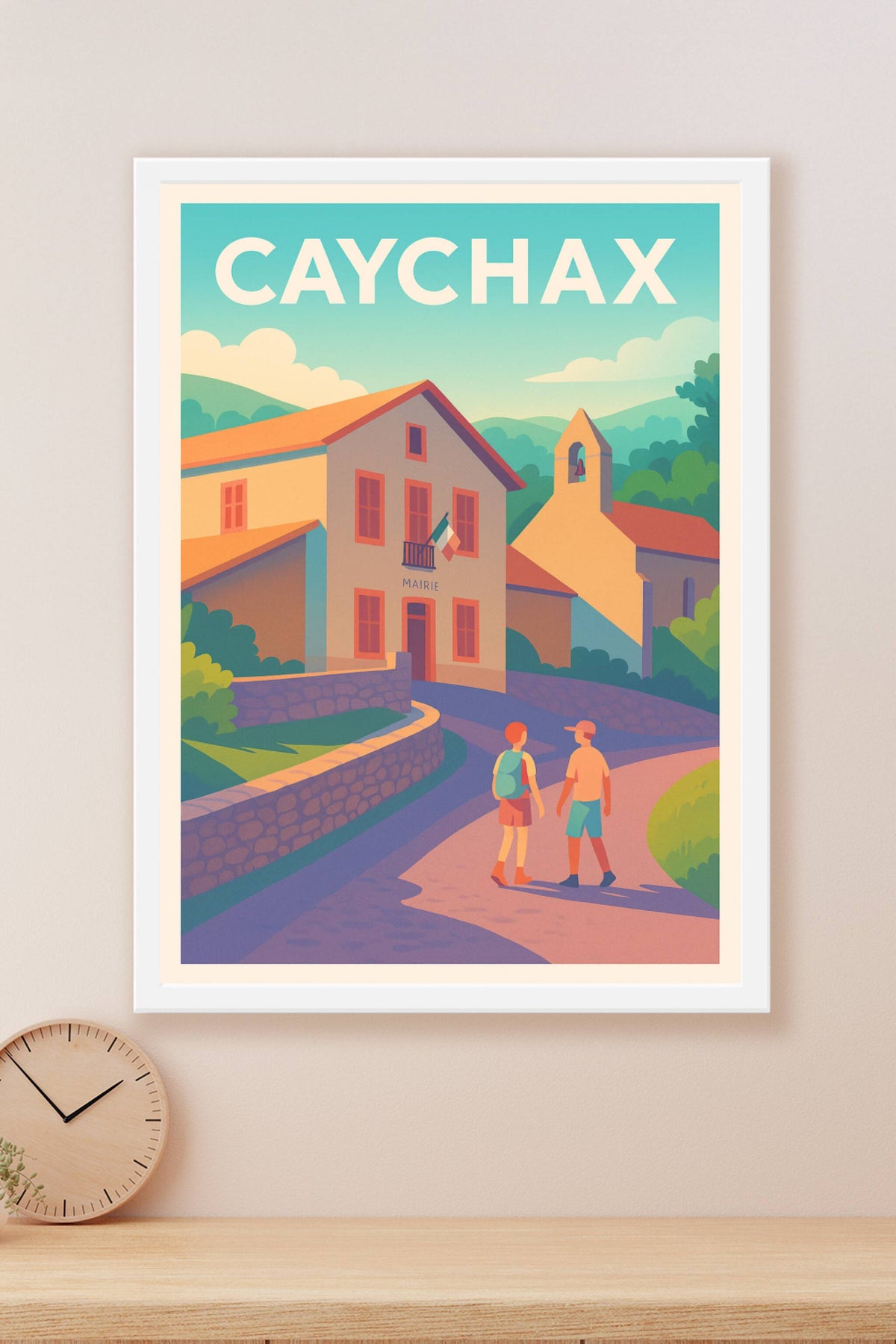 Affiche Caychax — Escapade bucolique au cœur du village · poster d'art de Caychax