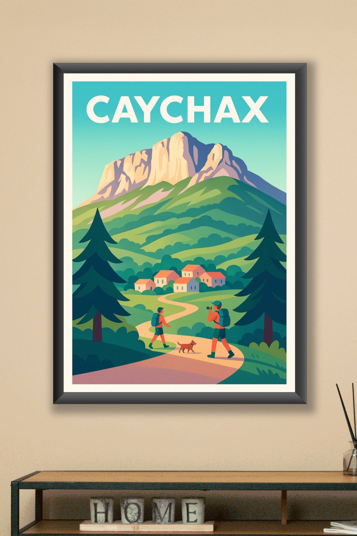 Affiche Caychax — Invitation à l'aventure en pleine nature · poster d'art de Caychax
