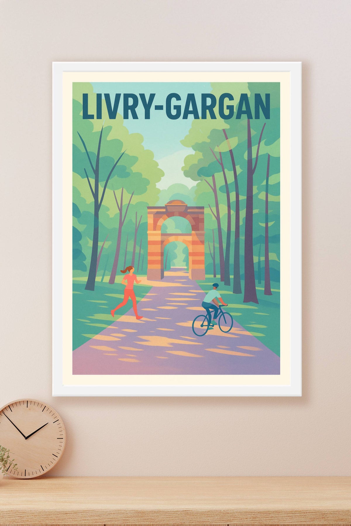 Affiche Livry-Gargan — Escapade nature et bien-être · poster d'art de Livry-Gargan