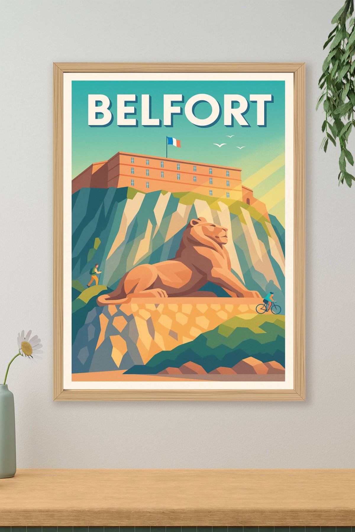 Affiche Belfort — La majesté du Lion et de la Citadelle · poster d'art de Belfort