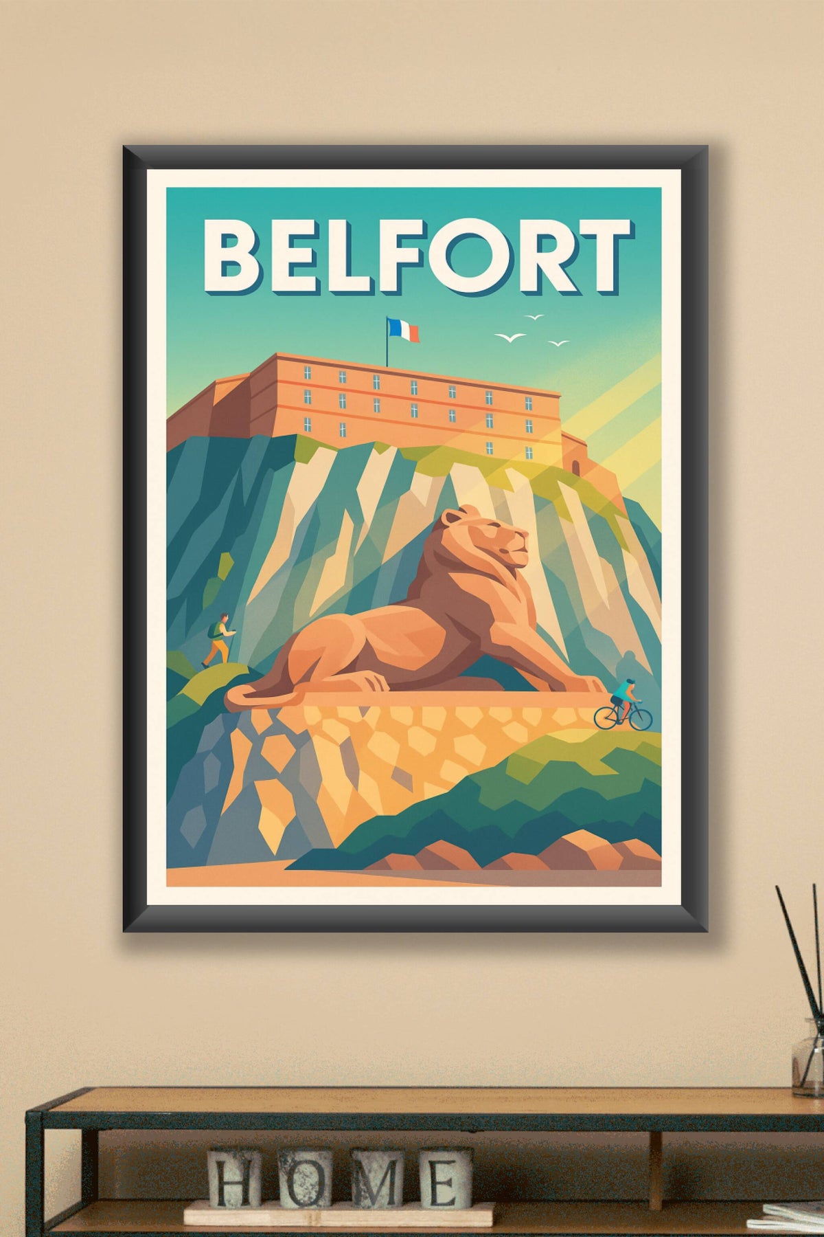 Affiche Belfort — La majesté du Lion et de la Citadelle · poster d'art de Belfort