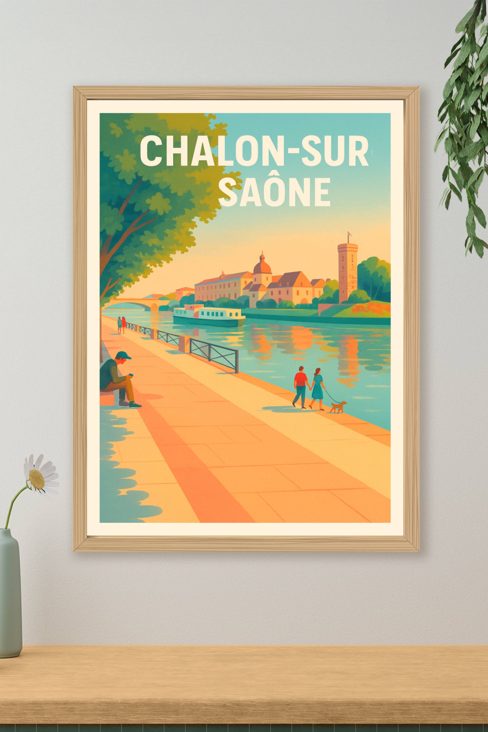 Affiche de Chalon-sur-Saône - Balade au fil de l'eau