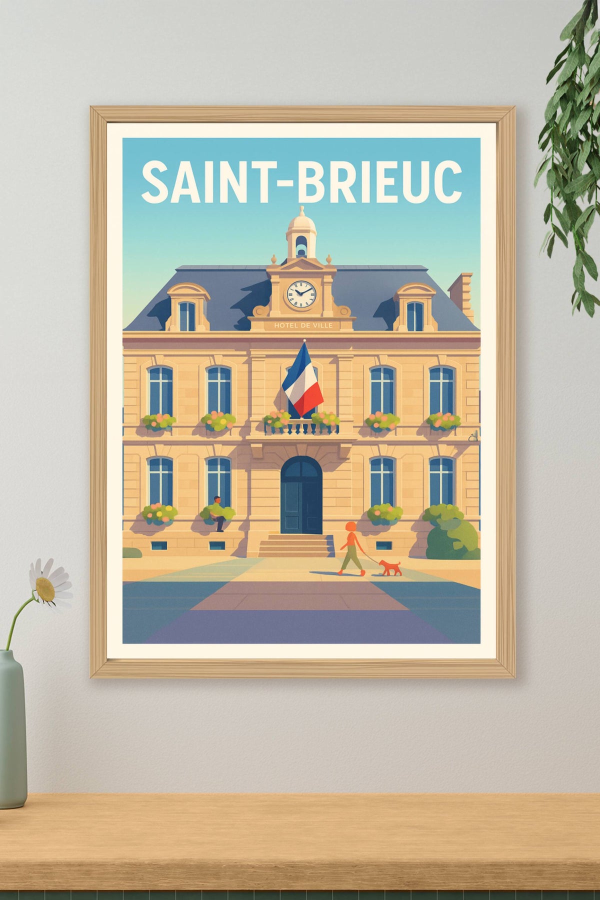 Affiche Saint-Brieuc — Élégance et Harmonie urbaine · poster d'art de Saint-Brieuc