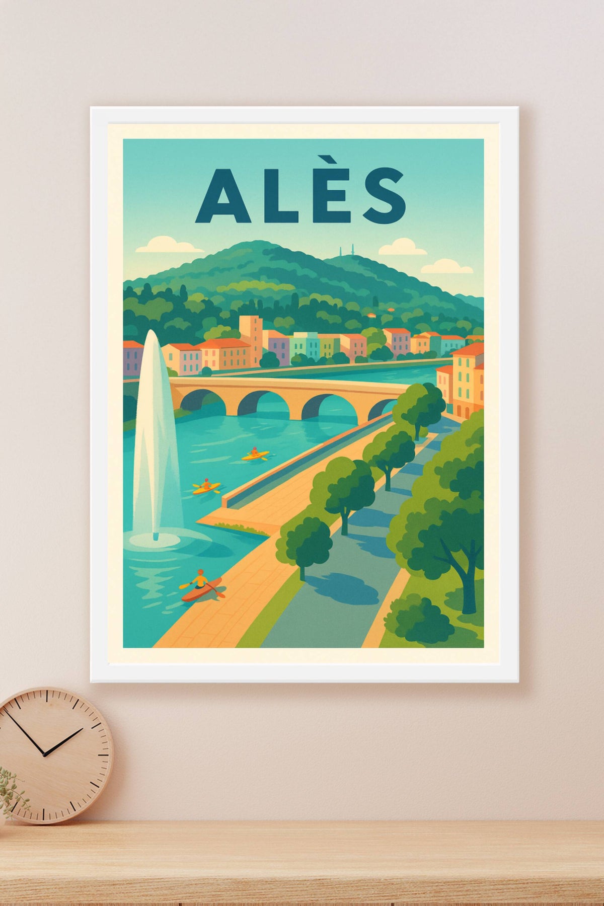 Affiche Alès — L'esprit nature en bord de rivière · poster d'art de Alès